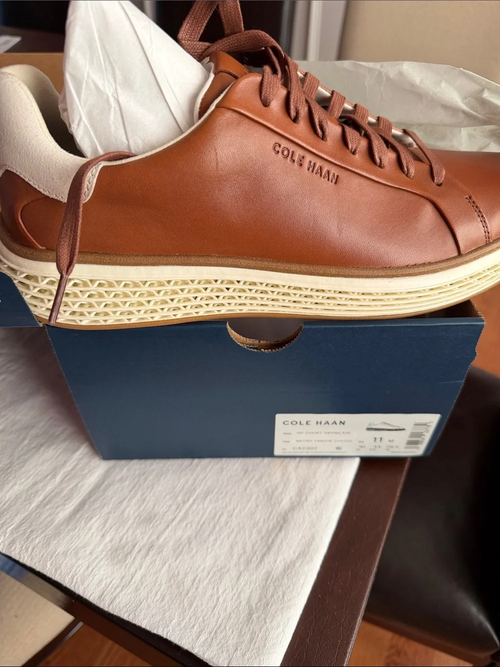 Cole Haan Men's Chestnut Leather Low-Top Sneakers